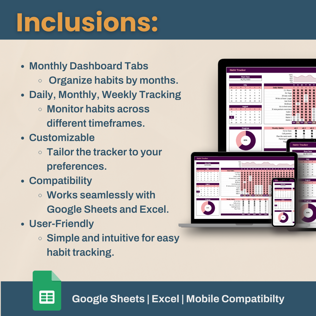 HabitCheck: Spreadsheet for Tracking Habits