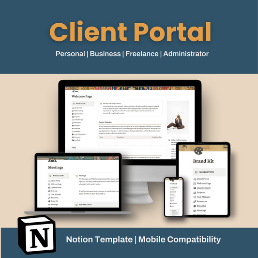 Client Portal Template for Notion - Perfect for Freelancers & Agencies