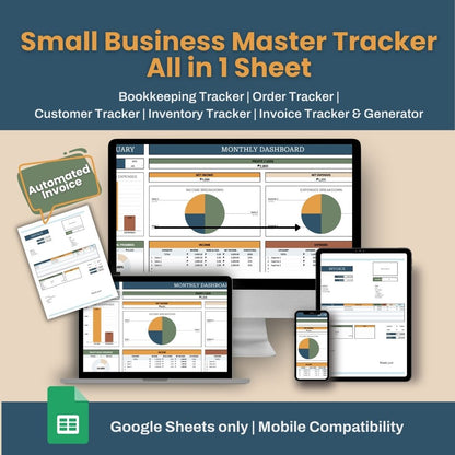 Small Business Master Tracker: All in 1 Sheet