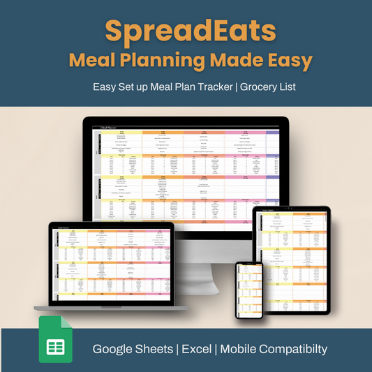 SpreadEats: Meal Planning Made Easy Spreadsheet