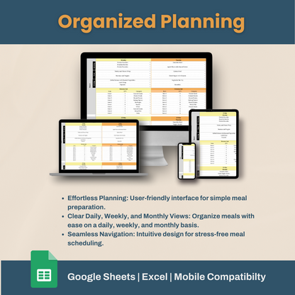 SpreadEats: Meal Planning Made Easy Spreadsheet