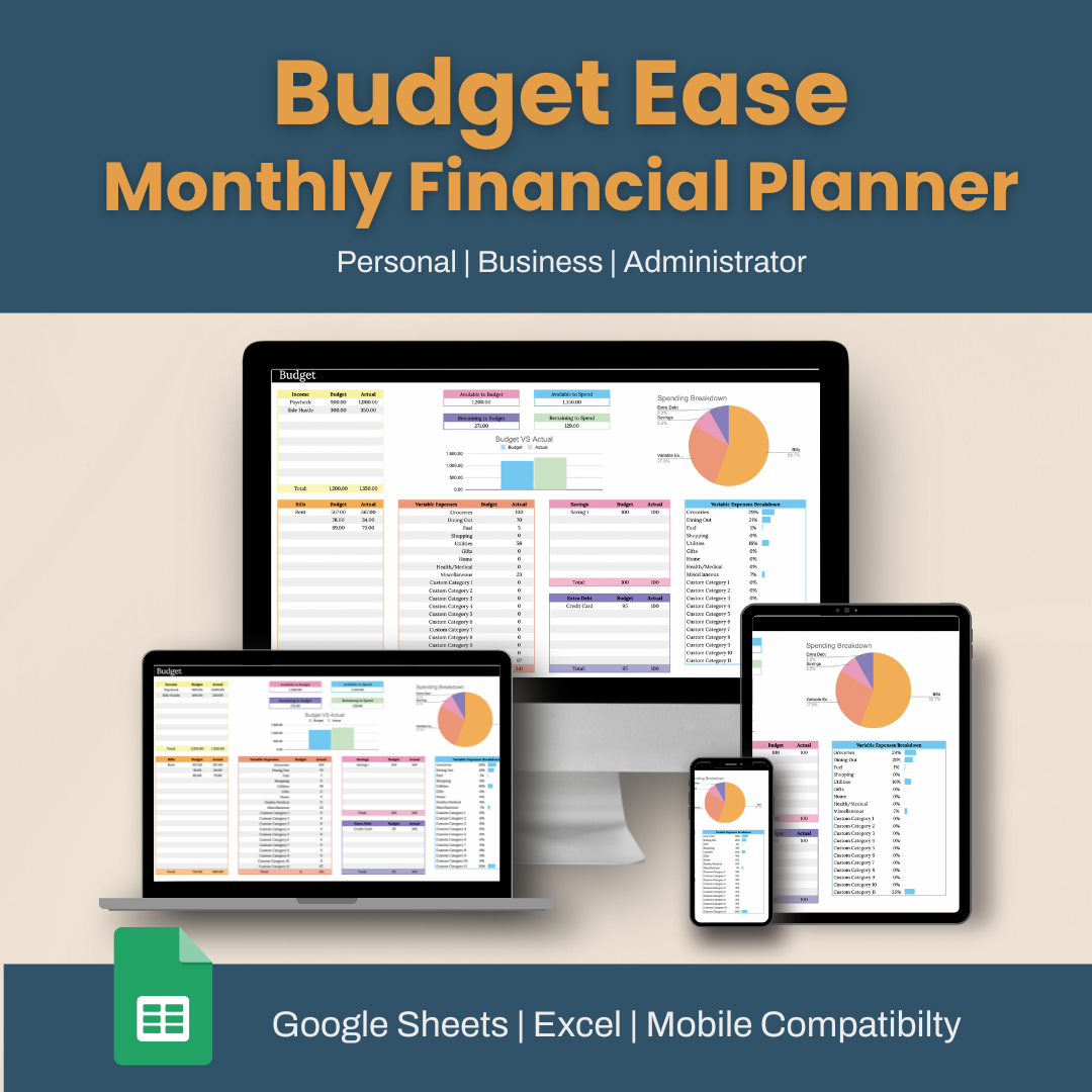 Budget Ease: Monthly Financial Planner