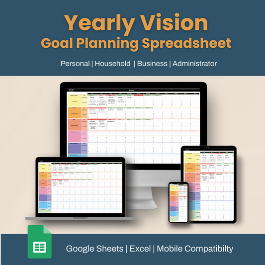 YearlyVision: Goal Planning Spreadsheet